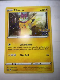 Pikachu Holo SWSH234 Pokemon Sword and Shield Promo With Swirl - Image 1