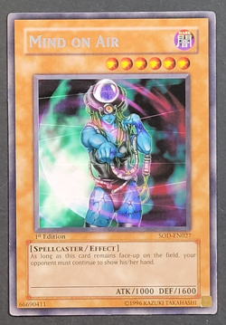 Yugioh TCG- 1x Mind on Air - SOD-EN027 - NM - 1st Edition - Rare - Vintage 2004 - Image 1