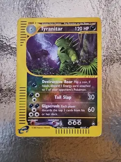 Pokemon TCG Tyranitar Aquapolis Reverse Holographic Card 40/147 - Image 1