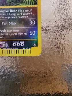 Pokemon TCG Tyranitar Aquapolis Reverse Holographic Card 40/147 - Image 2