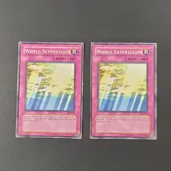Yugioh TCG - 2x World Suppression - PSV-020 - LP/NM - Unlimited Ed Vintage 2002 - Image 2