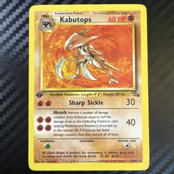 Kabutops (24) Rare 1st Edition FO 24/62 Pokemon TCG LP- - Image 1