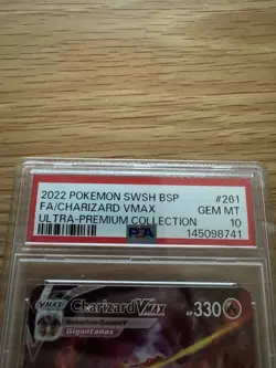 2022 POKEMON SWSH BLACK STAR PROMO #261 FULL ART/CHARIZARD VMAX PSA 10 - Image 3
