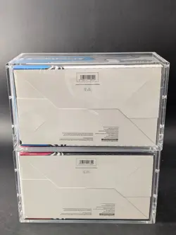 2x Pokemon SV10.5 Black Bolt White Flare Sealed Booster Bundle Display W/Acrylic - Image 2