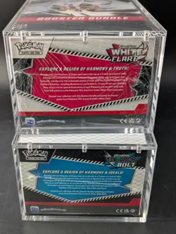 2x Pokemon SV10.5 Black Bolt White Flare Sealed Booster Bundle Display W/Acrylic - Image 3