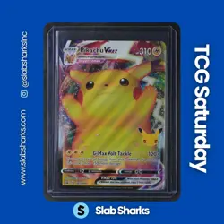 2021 POKEMON SWORD & SHIELD BLACK STAR PROMO V POWER TINS #SWSH062 PIKACHU VMAX - Image 1
