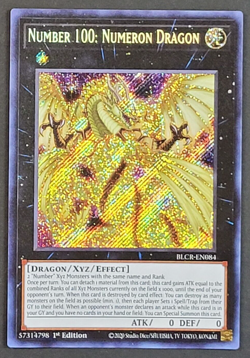 Yugioh TCG - 3x Number 100: Numeron Dragon - BLCR-EN084 - NM - 1st Edition 2022 - Image 1