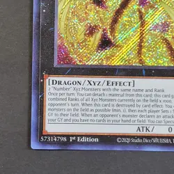 Yugioh TCG - 3x Number 100: Numeron Dragon - BLCR-EN084 - NM - 1st Edition 2022 - Image 3