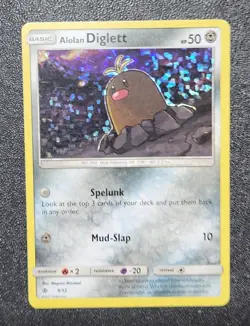 Pokemon McDonalds Promo Alolan Diglett #9/12 Foil Holo - Image 1