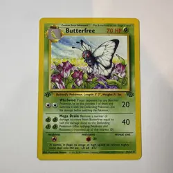 Pokemon TCG Butterfree 1st Edition Jungle 33/64 RARE PRINT ERROR D Edition - Image 1