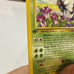 Pokemon TCG Butterfree 1st Edition Jungle 33/64 RARE PRINT ERROR D Edition - Image 2