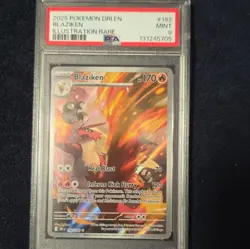 Pokemon Blaziken 192/182 Sv10: Destined Rivals Illustration Rare Holo PSA 9 - Image 1