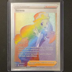 Pokemon Serena Trainer Full Art Secret Rare Holo 207/195 Silver Tempest Eng - Image 1