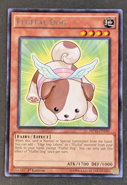Yugioh TCG - 1x Fluffal Dog - MP15-EN140 - LP - Rare - 1st Edition - 2015 - Image 1