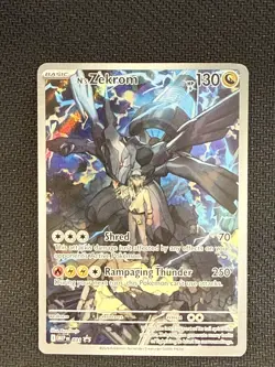 Pokemon TCG N's Zekrom 031 MEP Full Art Holo Basic 130 HP Dragon - Image 1