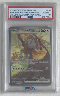 Pokemon Twilight Masquerade Bloodmoon Ursaluna ex #216 SIR [PSA 10] - Image 1