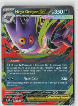 MEGA GENGAR EX 056/094 DOUBLE RARE PHANTASMAL FLAMES POKEMON NEAR MINT - Image 2