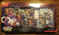 Pokemon TCG: Paldean Fates Great Tusk ex & Iron Treads ex * FACTORY SEALED *dent - Image 1