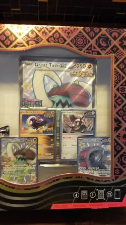 Pokemon TCG: Paldean Fates Great Tusk ex & Iron Treads ex * FACTORY SEALED *dent - Image 4