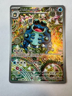 NM Pokemon Seismitoad 105/086 Sv: Black Bolt Holo PACK FRESH PULL NM - Image 1