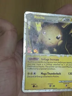 Pokemon TCG Raichu (Prime) 83/90 Undaunted Holo (Heavily Played / Damaged) - Image 2