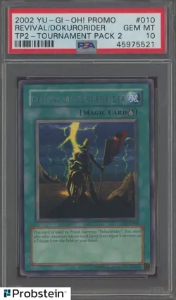 2002 Yu-Gi-Oh! Promo Tournament Pack 2 #010 Revival of Dokurorider PSA 10 - Image 1
