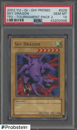 2002 Yu-Gi-Oh! Promo Tournament Pack 2 #029 Sky Dragon PSA 10 GEM MINT - Image 1