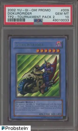 2002 Yu-Gi-Oh! Promo Tournament Pack 2 #009 Dokurorider PSA 10 GEM MINT - Image 1