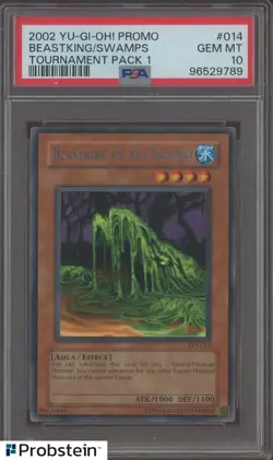 2002 Yu-Gi-Oh! Promo Tournament Pack 1 #014 Beastking of the Swamps PSA 10 - Image 1