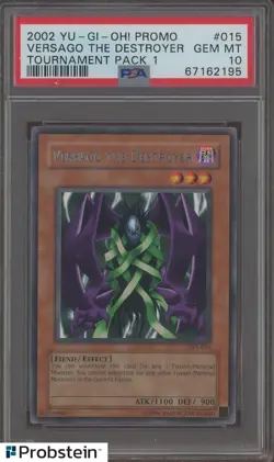 2002 Yu-Gi-Oh! Promo Tournament Pack 1 #015 Versago the Destroyer PSA 10 - Image 1