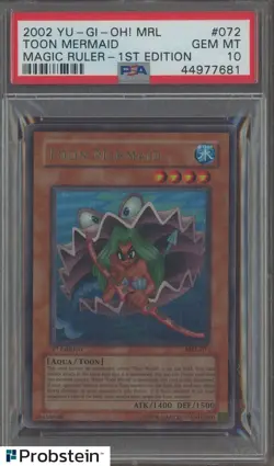 2002 Yu-Gi-Oh! MRL Magic Ruler 1st Edition #072 Toon Mermaid PSA 10 GEM MINT - Image 1