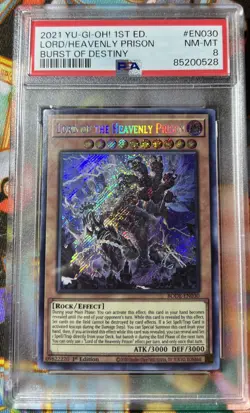 PSA 8 Lord of the Heavenly Prison HOLO BODE-EN030 1st Edition Konami Yu-Gi-Oh! - Image 1
