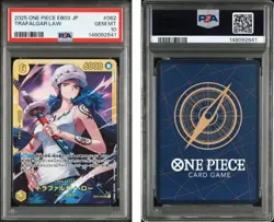 2025 ONE PIECE JAPANESE EB03-EXTRA BOOSTER #062 TRAFALGAR LAW BANDAI NAMCO PSA10 - Image 3
