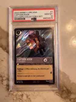Captain Hook Duelist PSA 10 Gem Mint - Lorcana 2022 D23 Expo 1st Edition #4 - Image 1