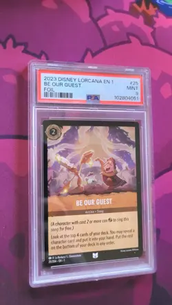 PSA 9 En1 2023 Disney Lorcana - The First Chapter Foil Be Our Guest Uncommon #25 - Image 1