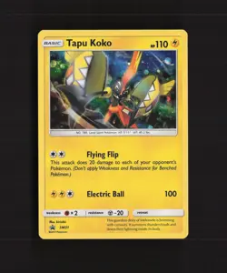 Tapu Koko SM31 Sun & Moon Black Star Promo Cosmos Holo Pokemon Card LP+ - Image 1