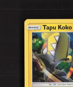 Tapu Koko SM31 Sun & Moon Black Star Promo Cosmos Holo Pokemon Card LP+ - Image 3