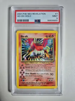 PSA 9 Ho-Oh 7/64 Holo Rare Neo Revelation Pokemon TCG Card WOTC MINT - Image 1