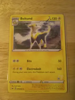 Boltund Pokemon Trading Card 076/202 Sword & Shield Rebel Clash - Image 1