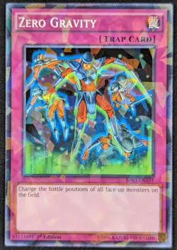 Zero Gravity 1996 1st Edition Shatterfoil Holo Yugioh Card BP03-EN197 (NM) - Image 1