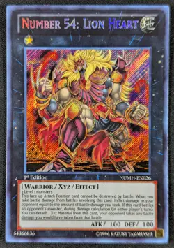 Number 54 Lion Heart 1996 1st Edition Secret Rare Yugioh Card NUMH-EN026 (NM) - Image 1