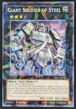Giant Soldier of Steel 1996 1st Edition Shatterfoil Yugioh Card BP03-EN126 (NM) - Image 1