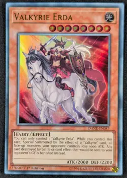 Valkyrie Erda 1996 1st Edition Ultra Rare Holo Yugioh Card DANE-EN087 (NM) - Image 1
