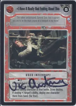 Star Wars CCG - Vic Armstrong (Han stand-In) - signed card - autograph - Image 1