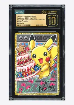 Pokemon CGC 10 PRISTINE AUTO 10 Double Colorless Energy Msing 2023 #032 CLL JPN - Image 1