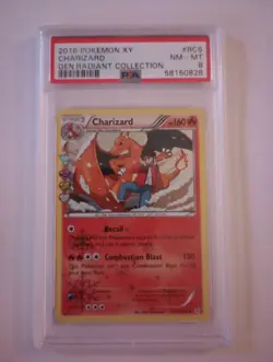 2016 Pokemon XY Generations Radiant Collection Charizard PSA NM-MT 8 RC5/RC32 - Image 1