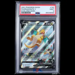 PSA 9 Pokemon 2021 FA Dragonite V Evolving Skies 192/203 Please Read Description - Image 1