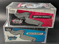 2x Pokemon Black Bolt White Flare Sealed Booster Bundle Display Case W/Acrylic - Image 4