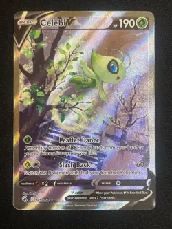 Pokemon Celebi V (Alternate Full Art) UR SWSH08: Fusion Strike 245/264 NM - Image 1