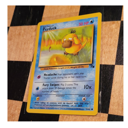 Vintage Base Set Pokemon Psyduck 53/62 Common Fossil Set 50 HP 1999 - Image 1